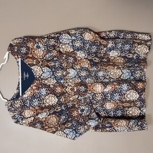 Catherines Petite Patterned Blouse 1X 18/20 WP